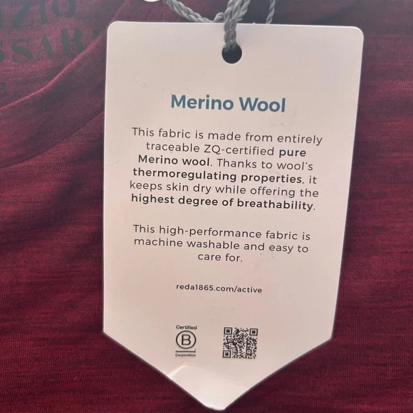 MAURIZIO BALDASSARI TECHMERINO SHORT SLEEVE T-SHIRT - ITALIAN MERINO WOOL - NWT - Picture 10 of 15